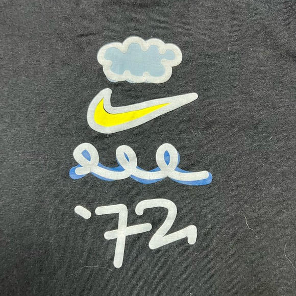 Nike Men's Size Large Doodleglyph T-Shirt Crew Black Short Sleeve 100% Cotton - Picture 2 of 9